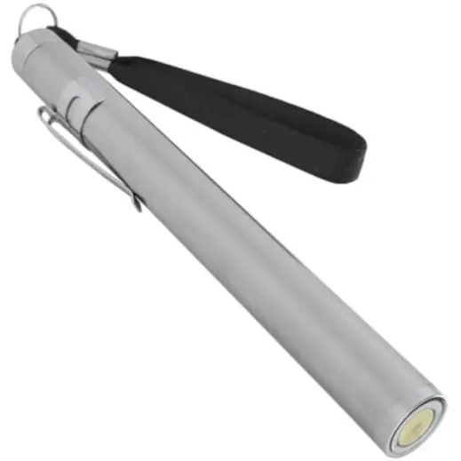 Moonlight Mini LED Torch Silver Close Up